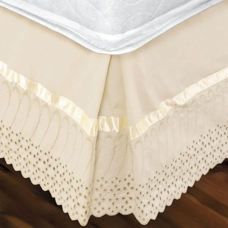 Faldón Broderie Amanda King Beige - Imagen 3