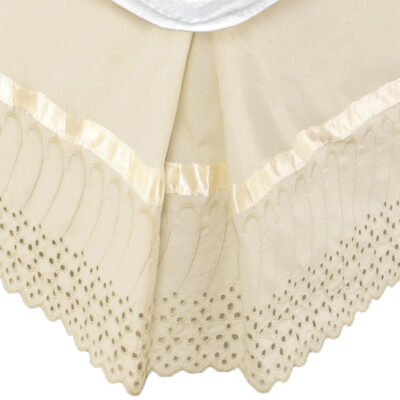 Faldón Broderie Amanda King Beige