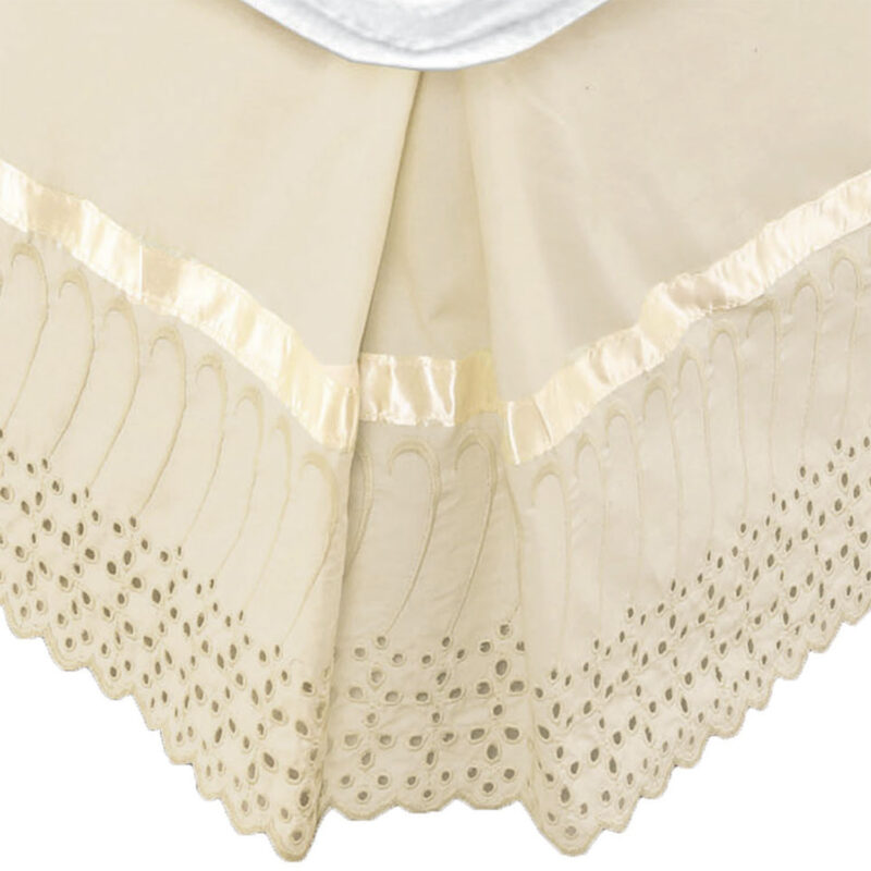 Faldón Broderie Amanda King Beige