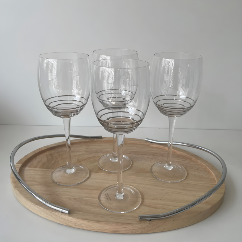 Juego Copas Espiral Acero Vino Tinto 4 Piezas - Imagen 3