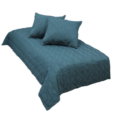 Piecera Con Funda Barroco Turquesa Reversible