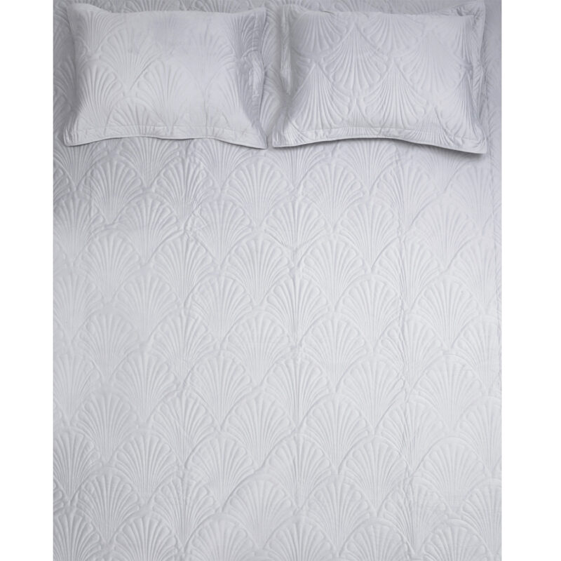 Quilt Liso Velvet Paris Gris Perla 2 Plazas - Imagen 4