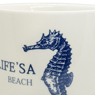 Tazón Decorativo Ocean Sea Horse White