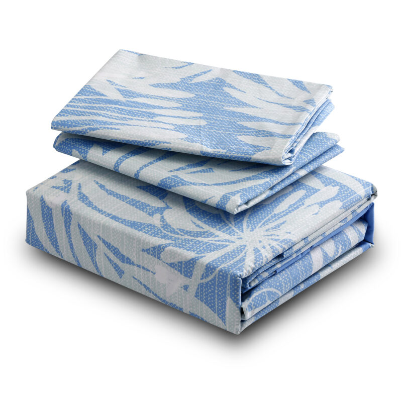 Juego de Sabanas T144 King Botanica Blue
