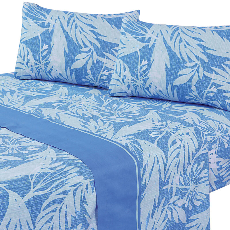Juego de Sabanas T144 Superking Botanica Blue - Imagen 2