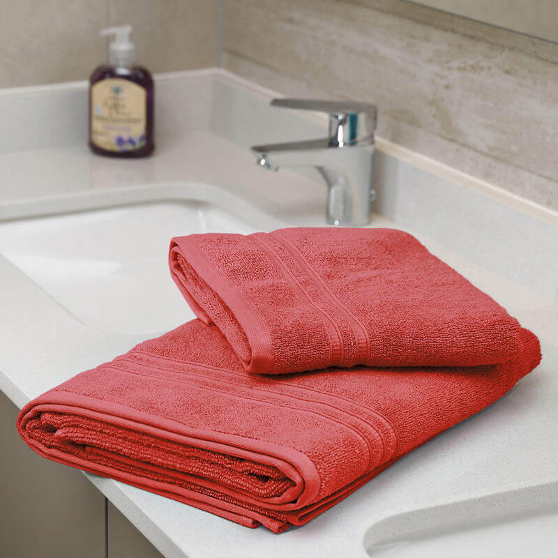 Juego Toallas para Baño Grecco Coral - Imagen 3