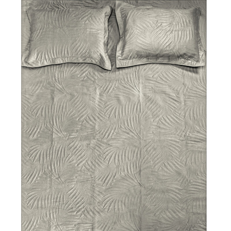 Quilt Liso Velvet Ibiza Gris Superking - Imagen 4