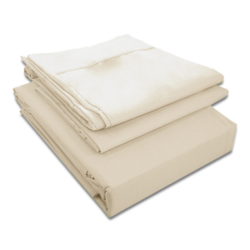 Juego de Sabanas T144 Lisa Beige King - Imagen 2