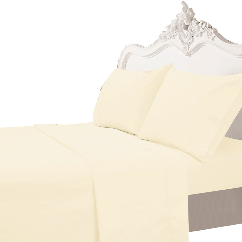 Juego de Sábanas T200 Lisa Beige King