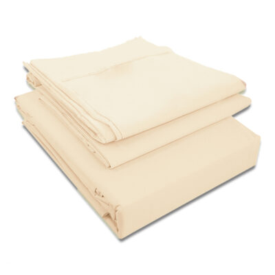 Juego de Sabanas T200 Lisa Beige 1,5 Plazas