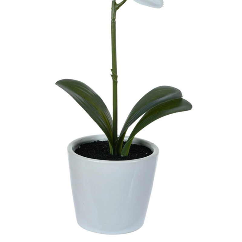Planta Artificial Orquidea Maceta Blanca - Imagen 3