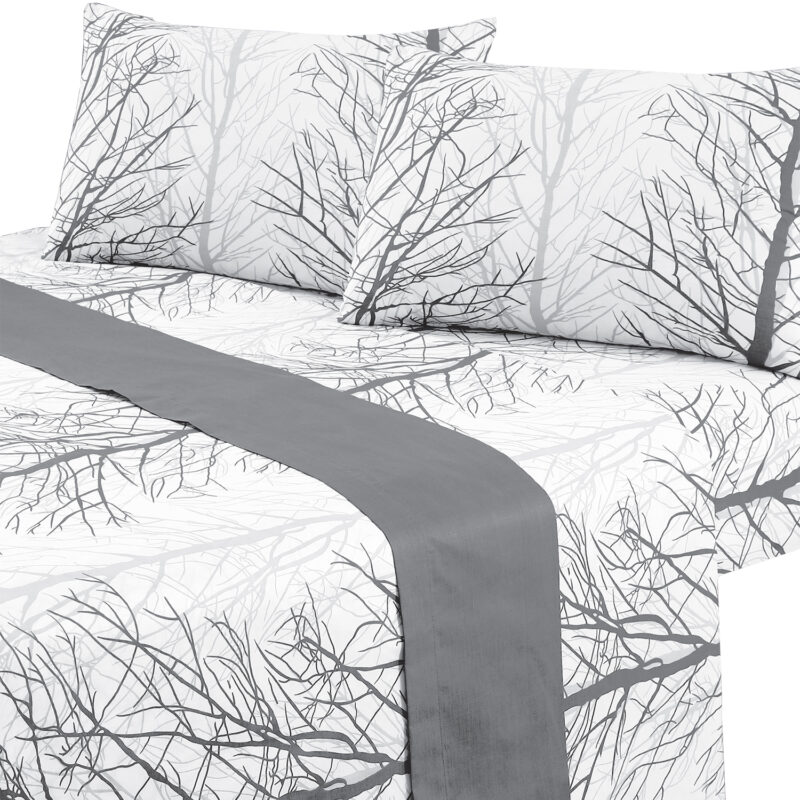 Juego de Sábanas T144 2 Plazas Forest Grey - Imagen 2