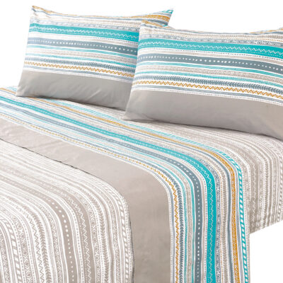 Juego de Sabanas T144 1 Plaza Karachi Beige