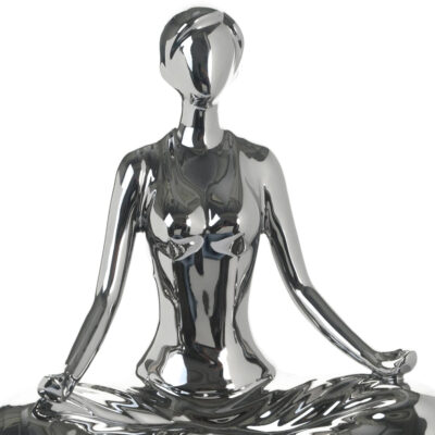 Figura Decorativa Padmasana Silver