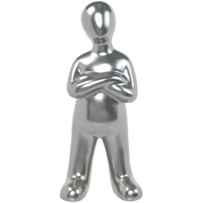 Figura Decorativa Humano Silver Mediano