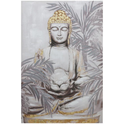 Cuadro Abstracto Buda Sentado Gold 120 x 80