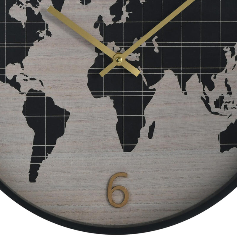 Reloj Mural Decorativo Mapamundi - Imagen 2