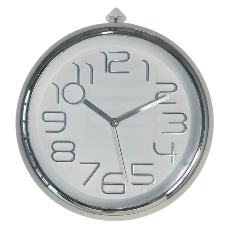 Reloj Mural Decorativo Lugano Silver