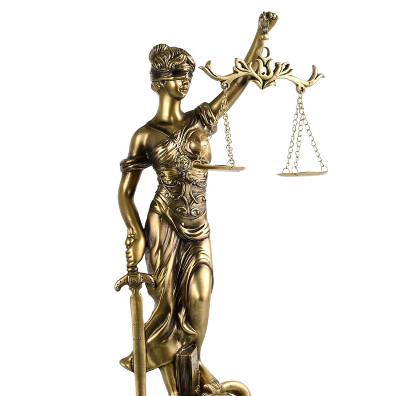 Reloj Decorativo Dama Justicia Gold de Mesa 44 x 14 - Imagen 2
