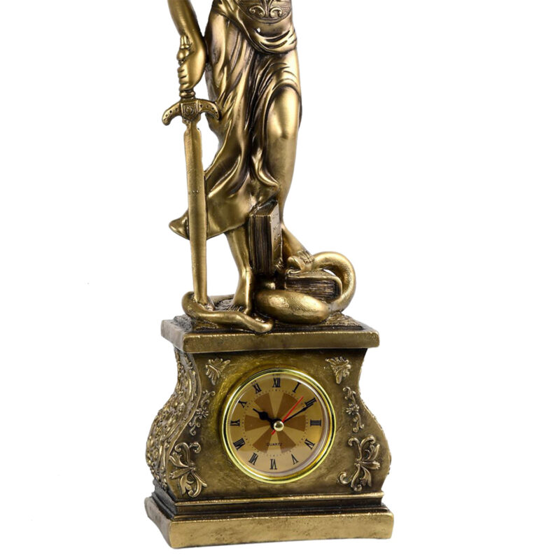 Reloj Decorativo Dama Justicia Gold de Mesa 44 x 14 - Imagen 3