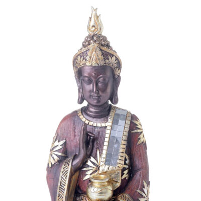 Figura Buda Abhaya Mudra Caoba
