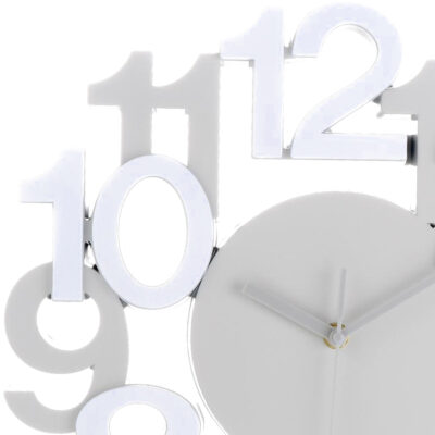 Reloj Mural Decorativo Números Gris