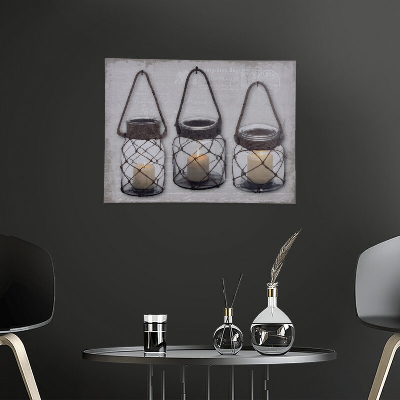 Cuadro Mural con Luces Led Candeleros - Imagen 4