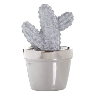 Figura Decorativa Cactus Gancho Cerámica Concreto