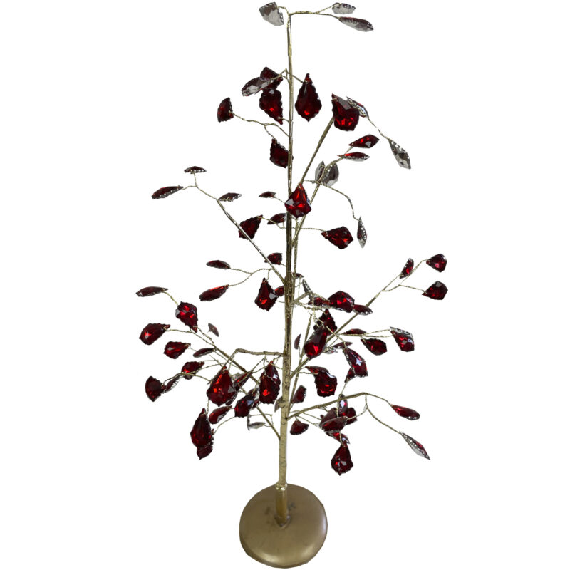 Árbol Decorativo Navidad Piedras Rojas
