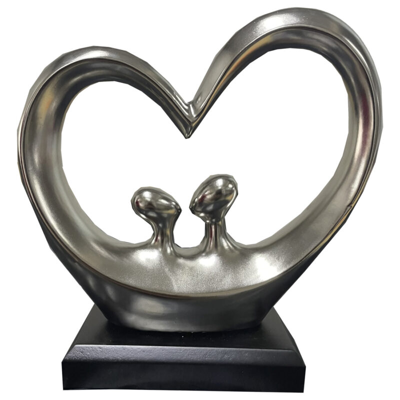 Figura Decorativa Corazon Pareja