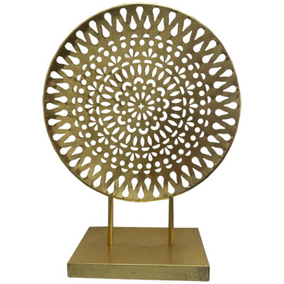 Figura Sol Maya Gold Metalico