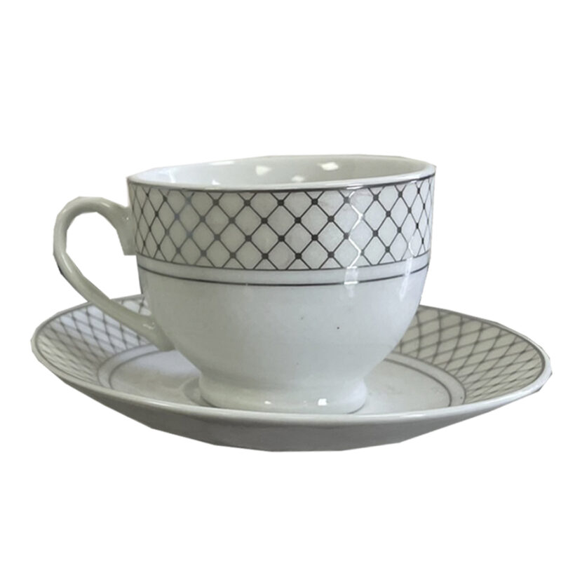 Juego De Tazas Te Florencia Silver - Imagen 2