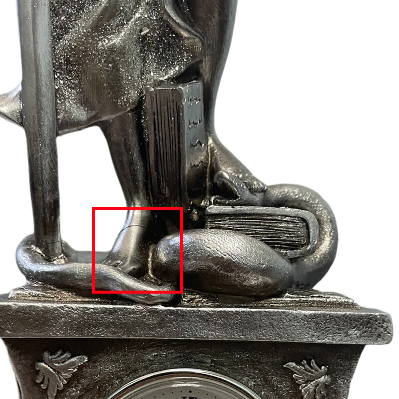 Reloj Decorativo Figura Dama Justicia Silver - Imagen 3