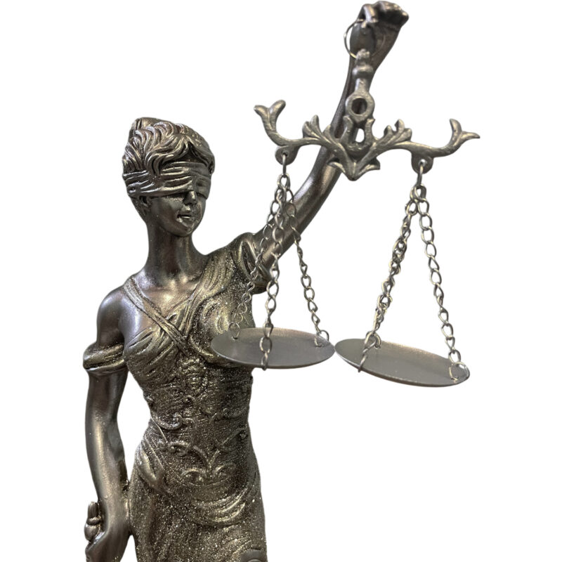 Reloj Decorativo Figura Dama Justicia Silver - Imagen 2