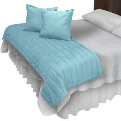 Piecera Con Fundas Velvet Aqua Reversible